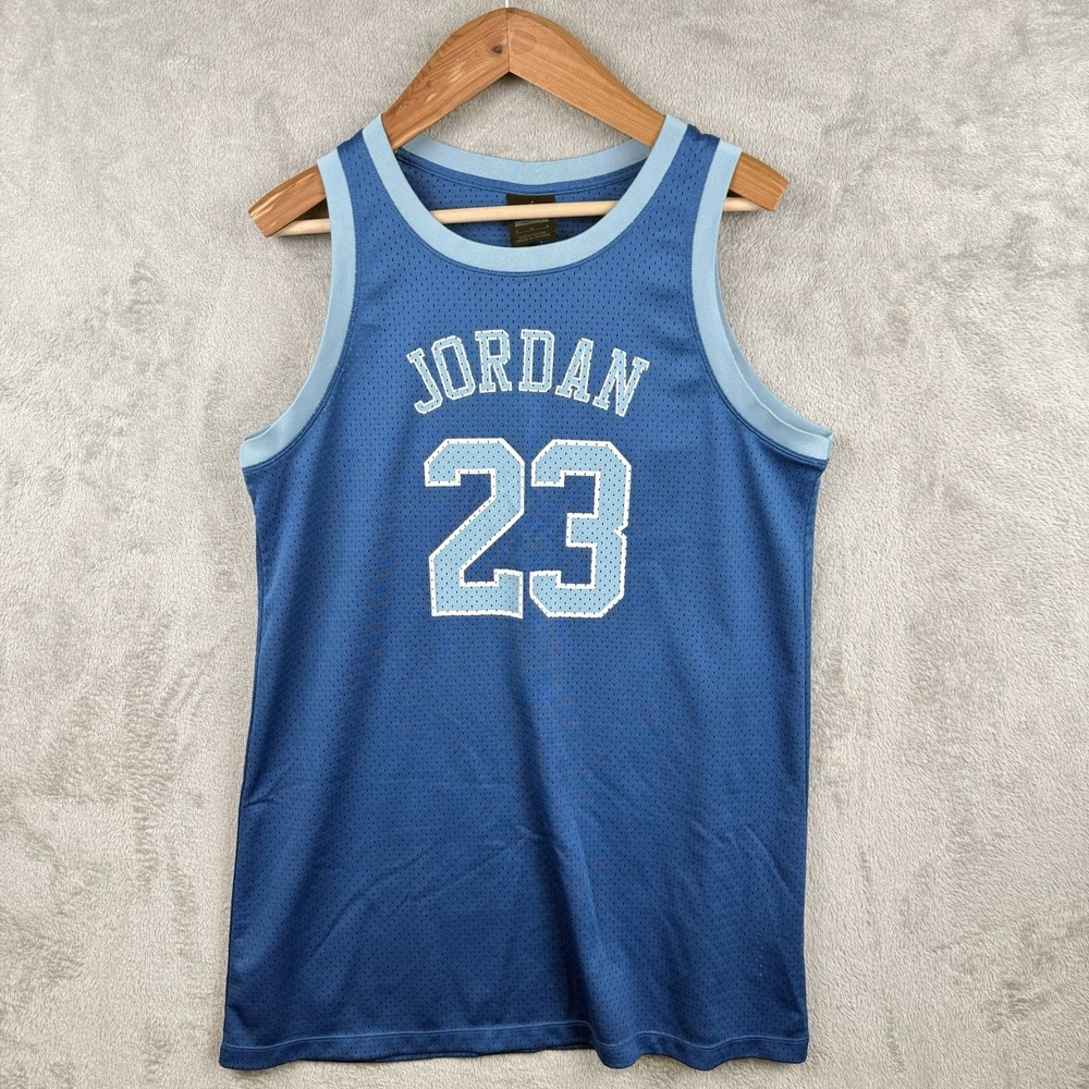Jordan Basketball Jersey Mens M Blue Loose Fit Sleeveless Top #23 Athleisure NBA